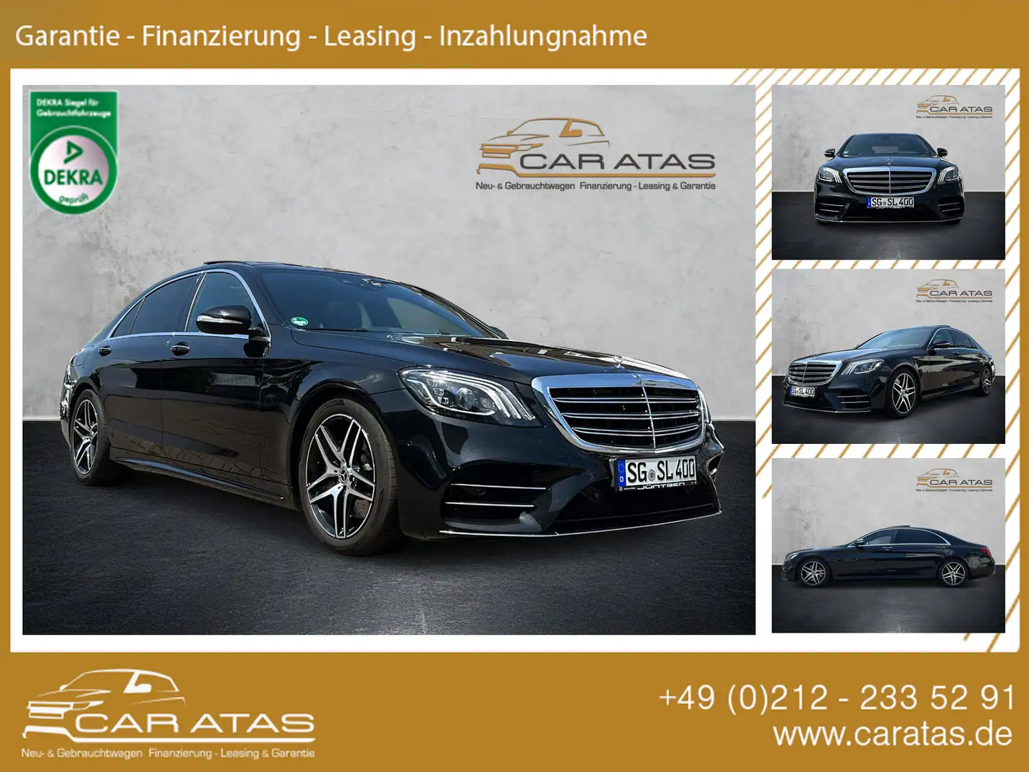 Mercedes-Benz S 400 d LANG 4Matic AMG PANO 10/25 MB GARANTIE Noir - 1