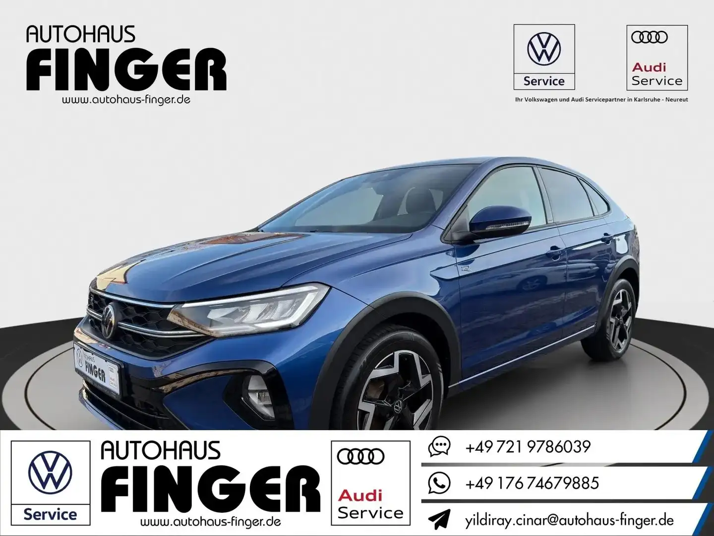 Volkswagen Taigo 1.0 TSI R-Line*Klimaauto/Pano/ACC/PDC/App* Bleu - 1