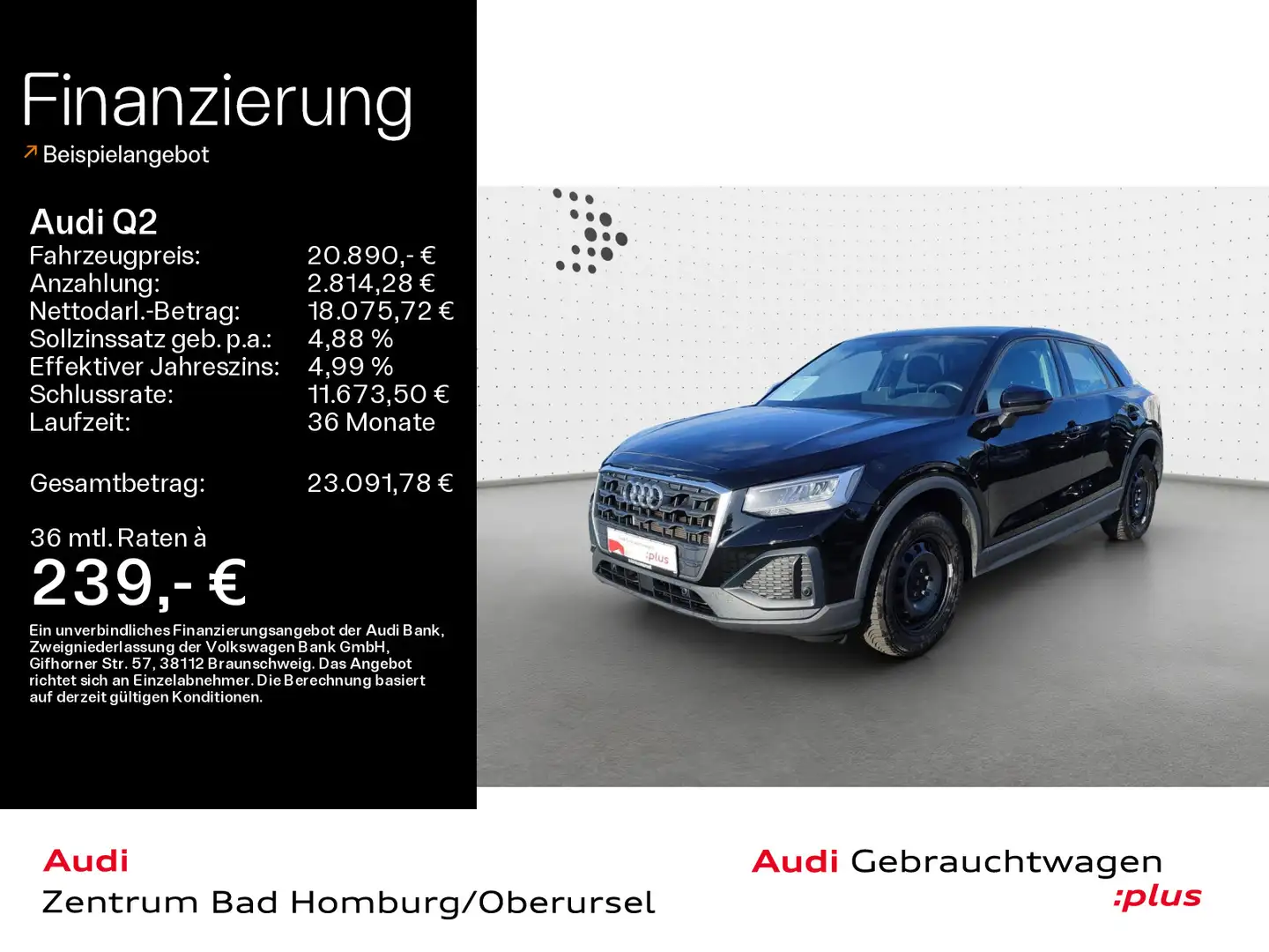 Audi Q2 35 TFSI*Einparkhilfe*Sitzheizung*LED*Bluetoot Schwarz - 1
