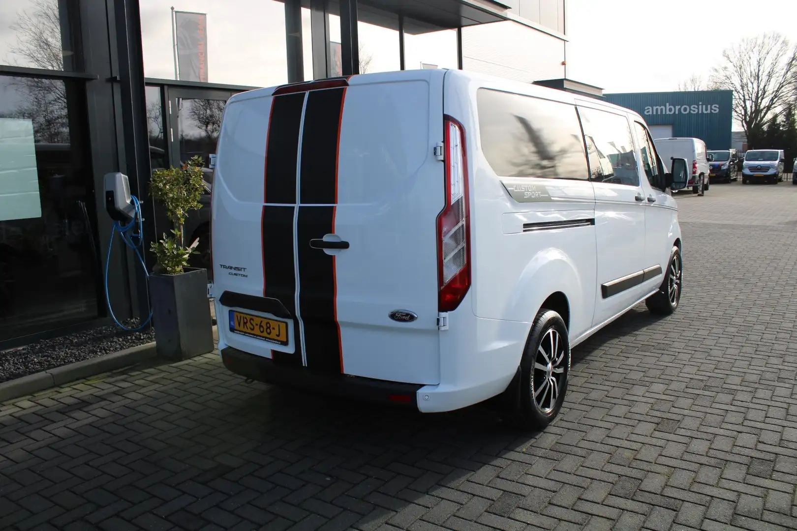 Ford Transit Custom 300 2.0 TDCI L2H1 Trend dubbele cabine luxe ac nav Wit - 2