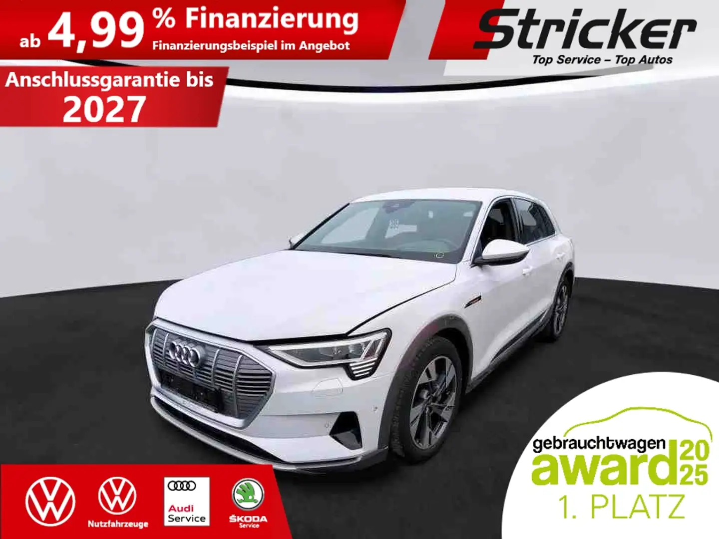 Audi e-tron advanced 55 quattro 380,-ohne Anzahlung AHK Matri Weiß - 2