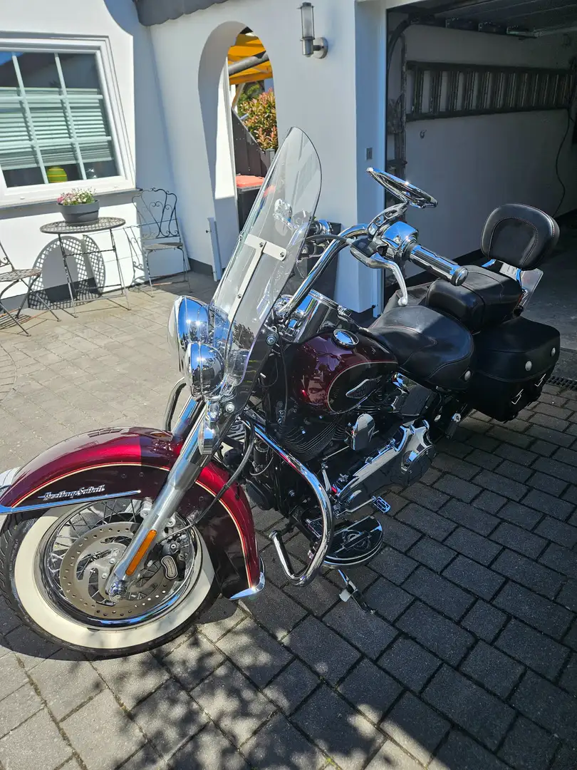 Harley-Davidson Heritage Softail ABS, Navi,  Sitze+Taschen mit Silberdollar verarb. Roşu - 1