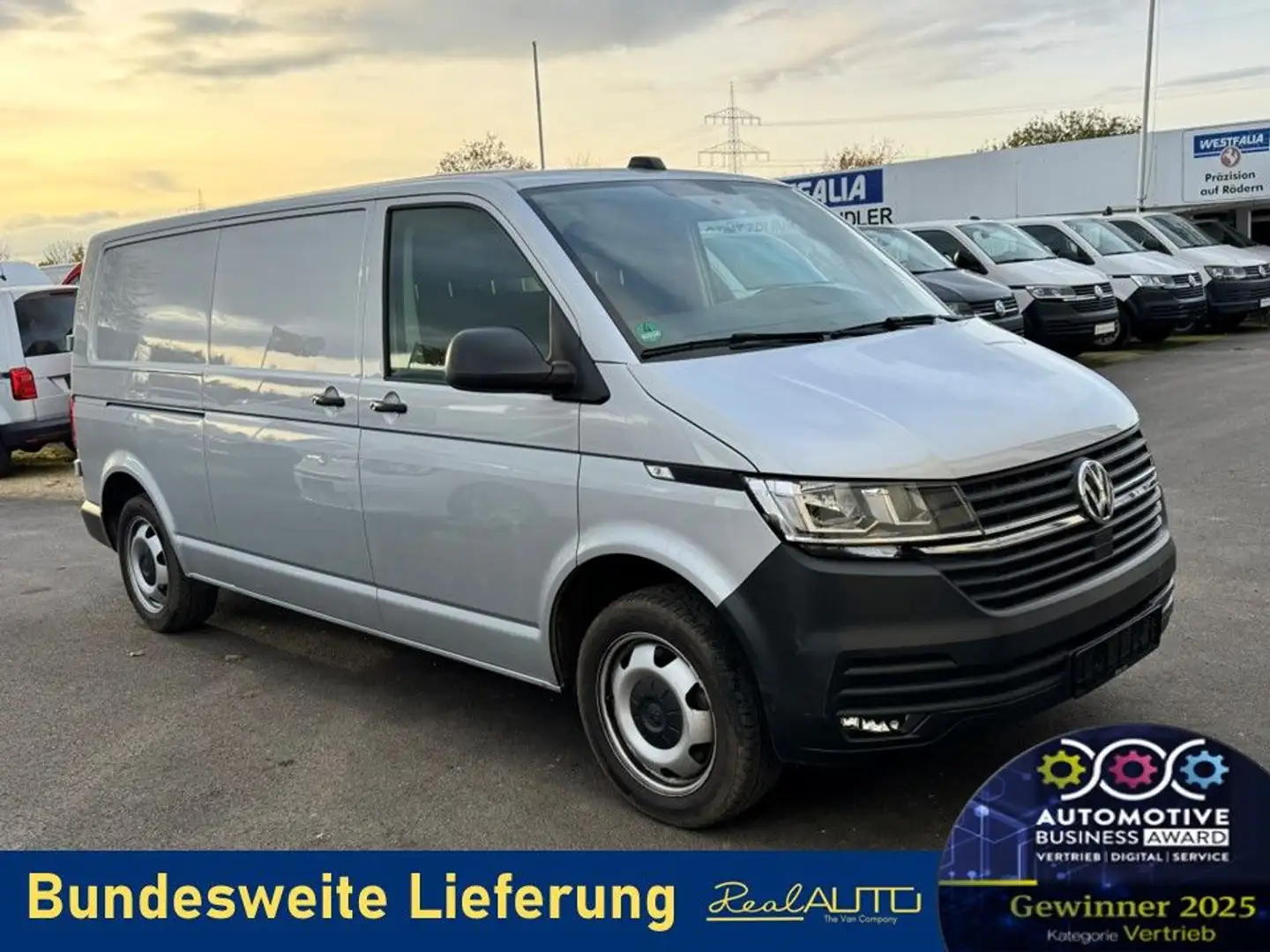 Volkswagen T6 Transporter 6.1 Kasten TDI DSG LR AHK*Kamera Argent - 1
