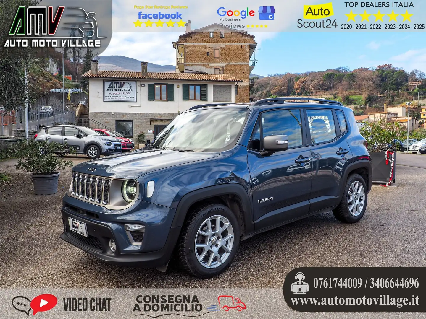 Jeep Renegade 1.6 Mjt 130 CV Limited Bleu - 1