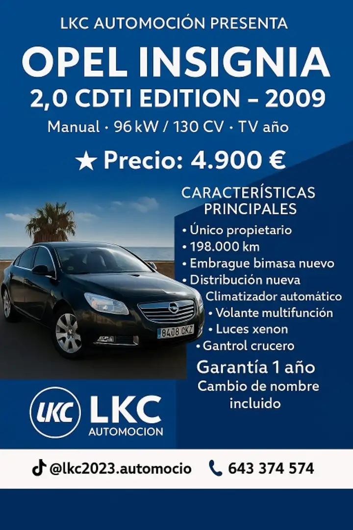Opel Insignia 2.0CDTI Edition 130 Negro - 1