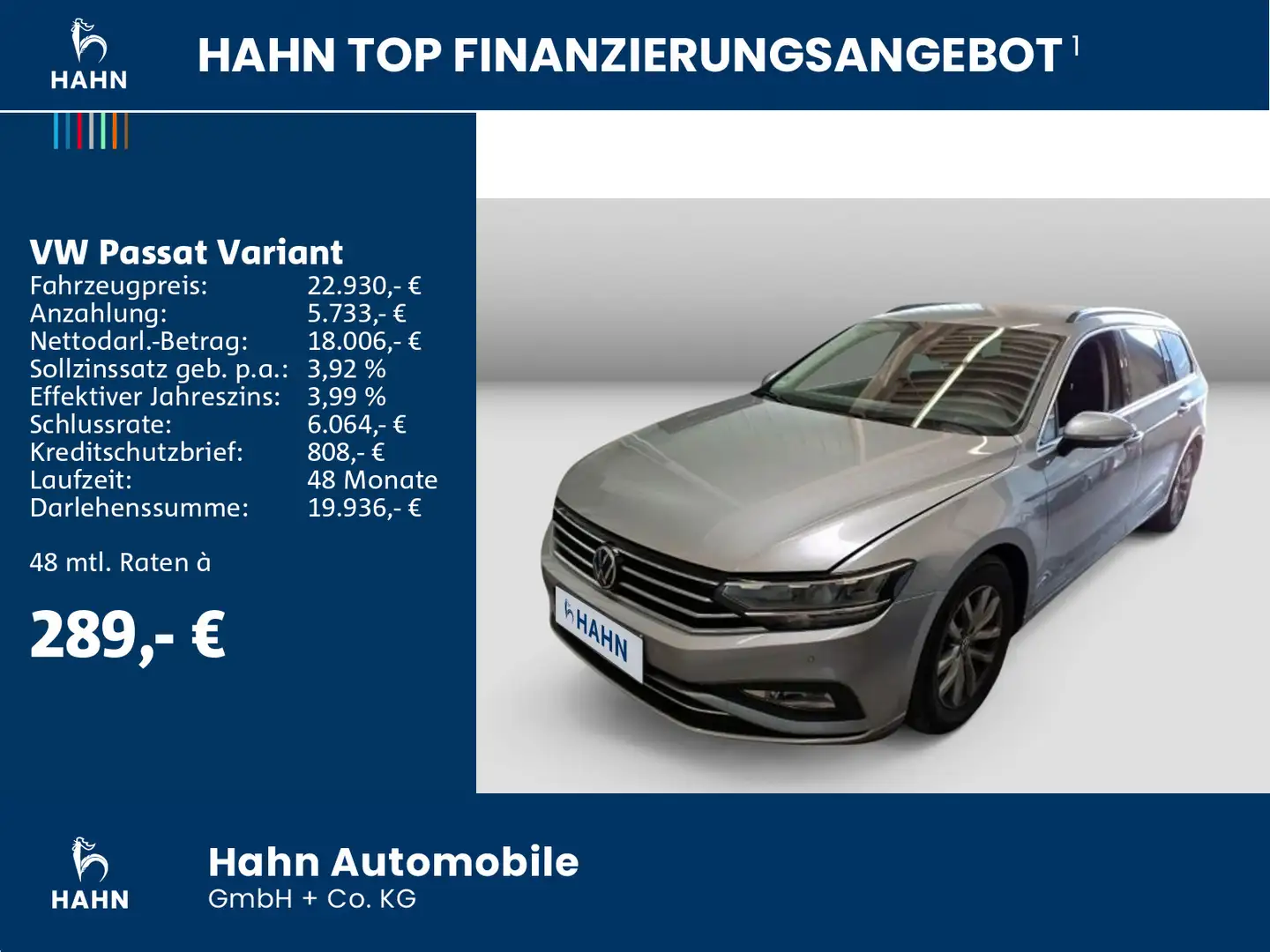 Volkswagen Passat Variant 1.5TSI Business ACC AHK Cam Navi Silber - 2