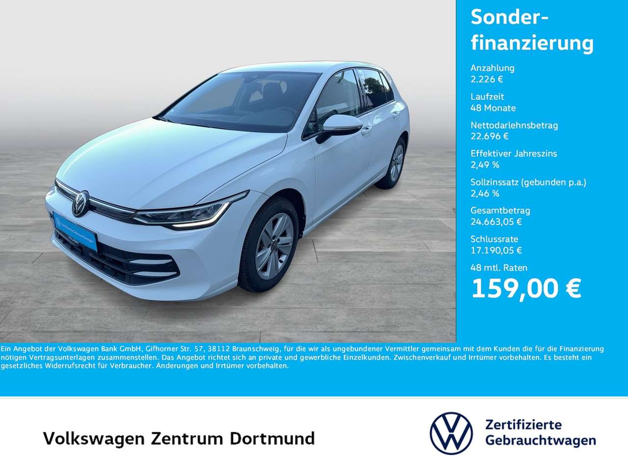 Volkswagen Golf 2025 — VIII 1.5 eTSI LIFE ACC CARPLAY ALU SITZHEIZ