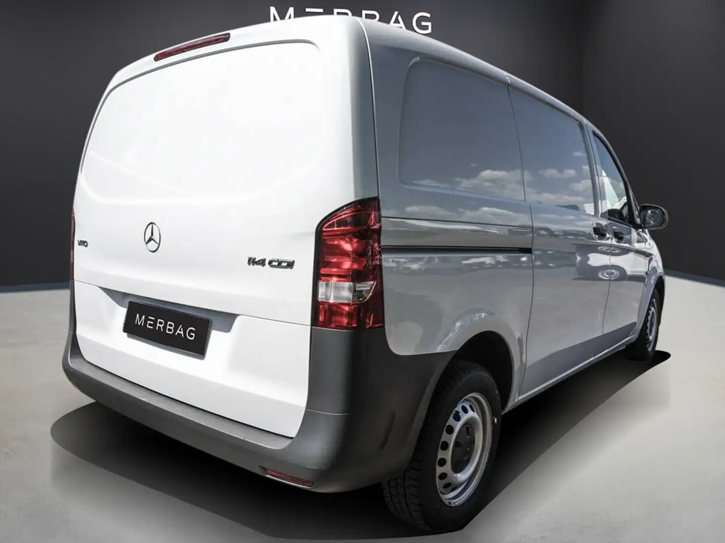 Mercedes-Benz Vito 114 Kasten Kom. Aut. SHZ Navi Klima Temp. Blanc - 2