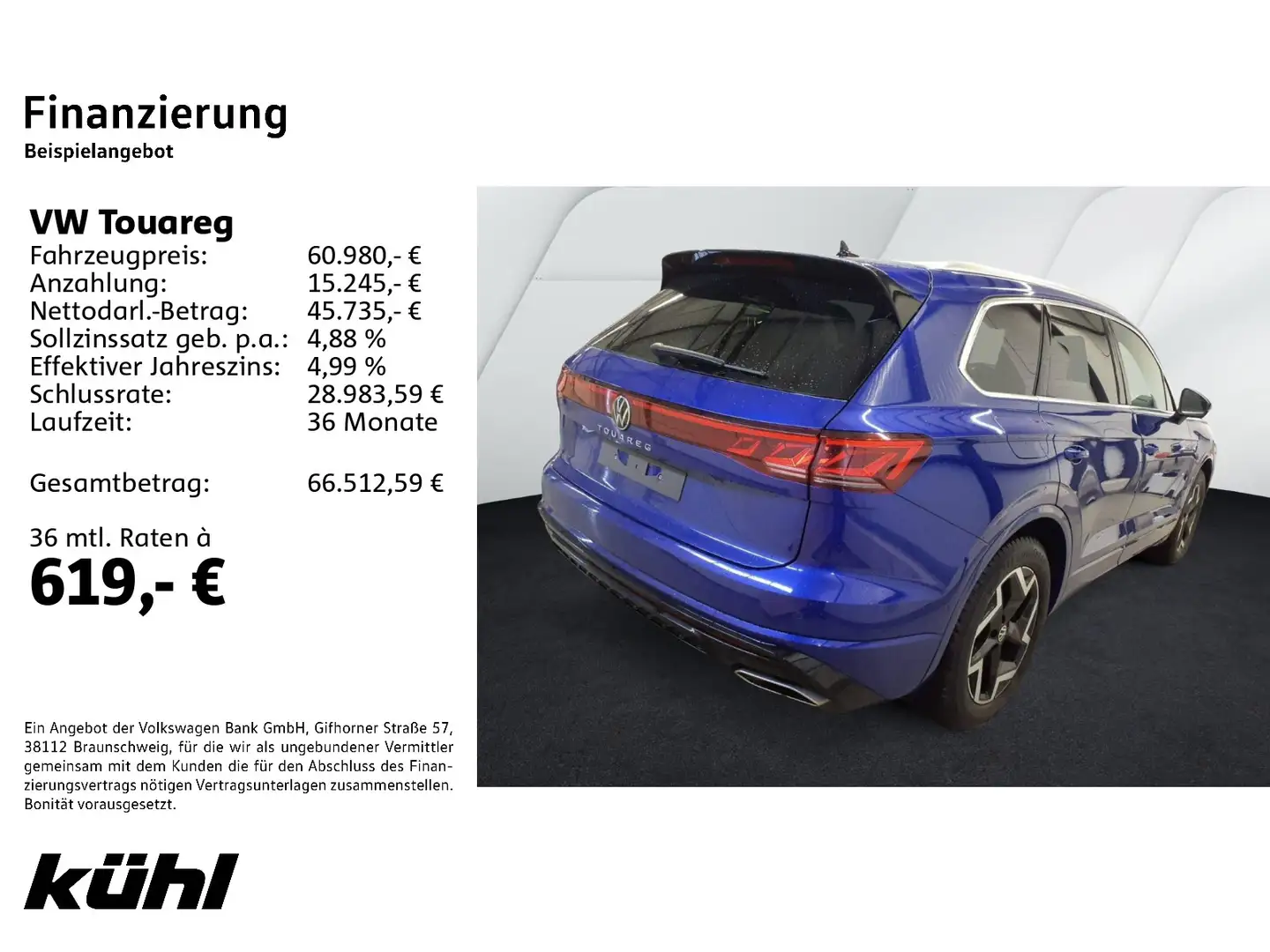 Volkswagen Touareg 3.0 TDI 4M Tip. R line IQ.Light/Luft/ACC Blau - 2