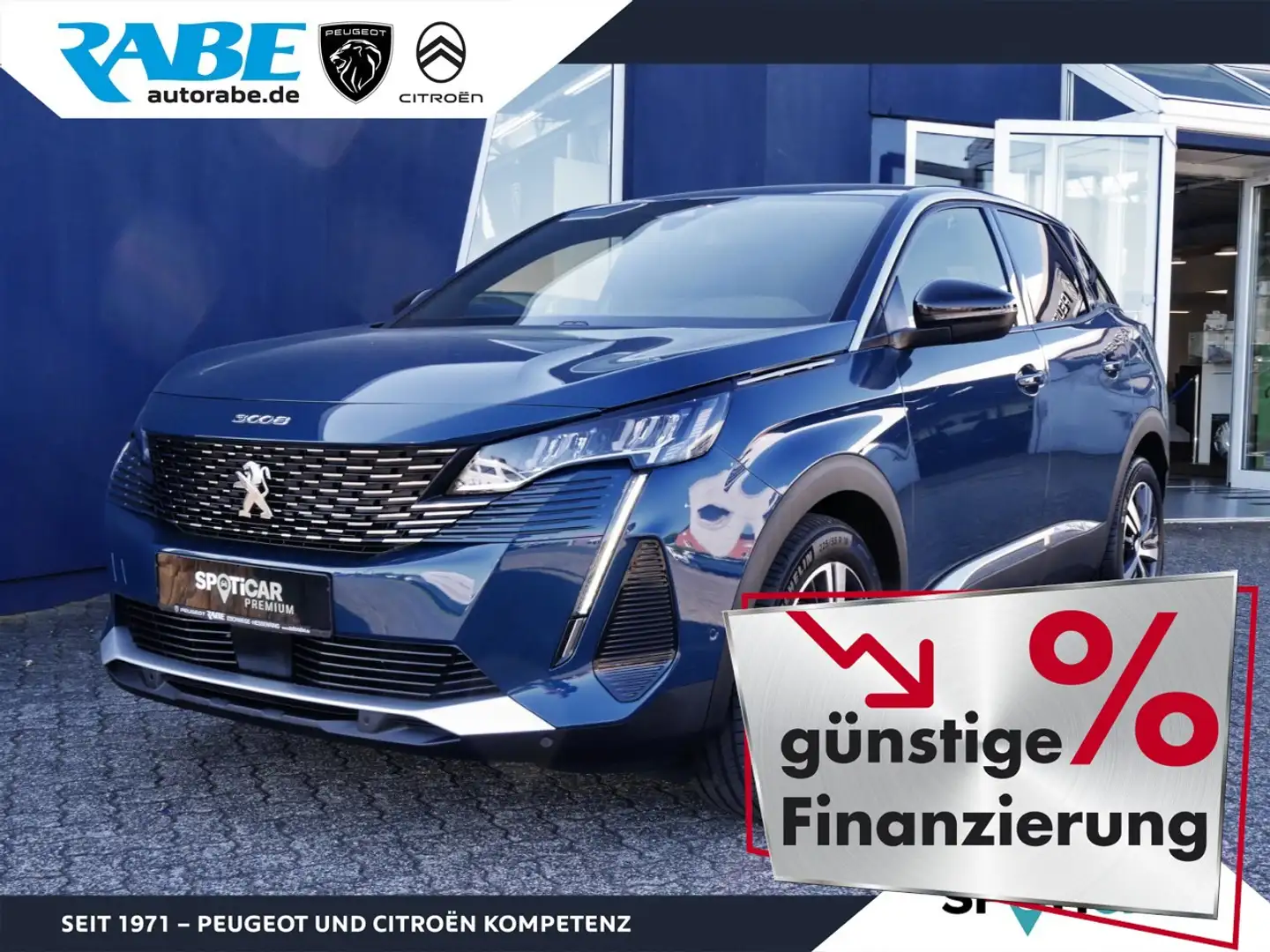 Peugeot 3008 Allure Pack 130 PT Sitzheizung+Keyless+Navi Klima Blu/Azzurro - 1