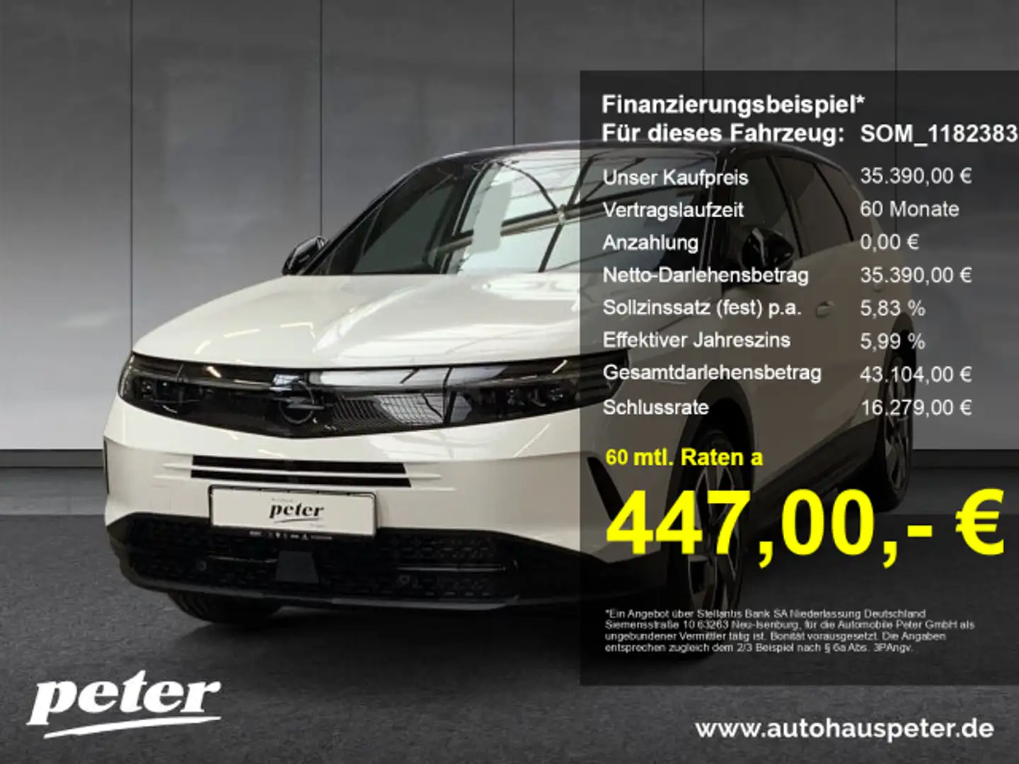 Opel Grandland Grandland 1.2 Mild-Hybrid GS Weiß - 1