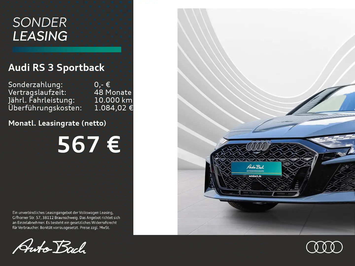 Audi RS3 400PS Panorama  280km/h NAVI Komf Gris - 1