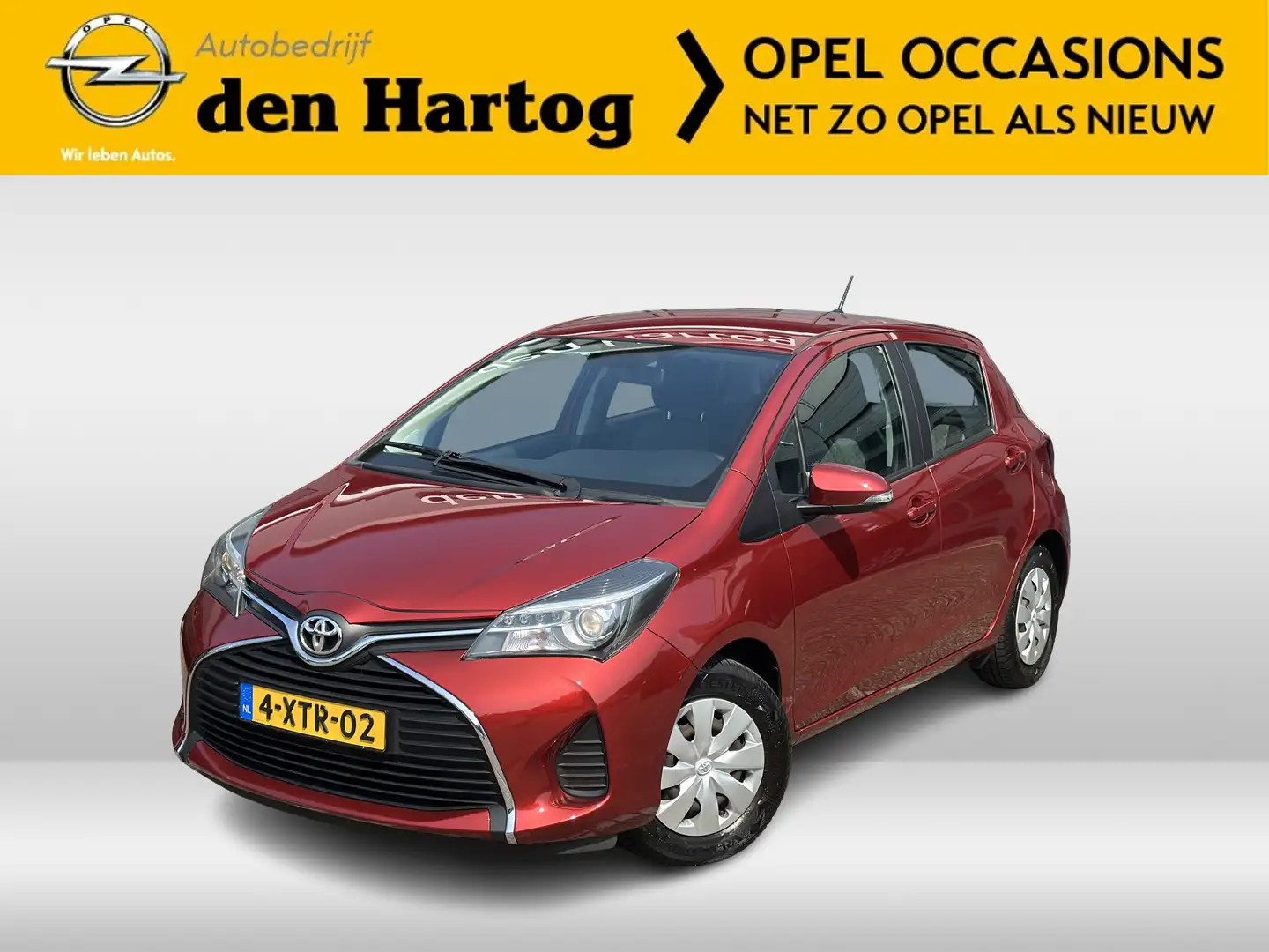 Toyota Yaris 1.0 VVT-i Aspiration Tel/Camera/Cruis control. Rood - 1