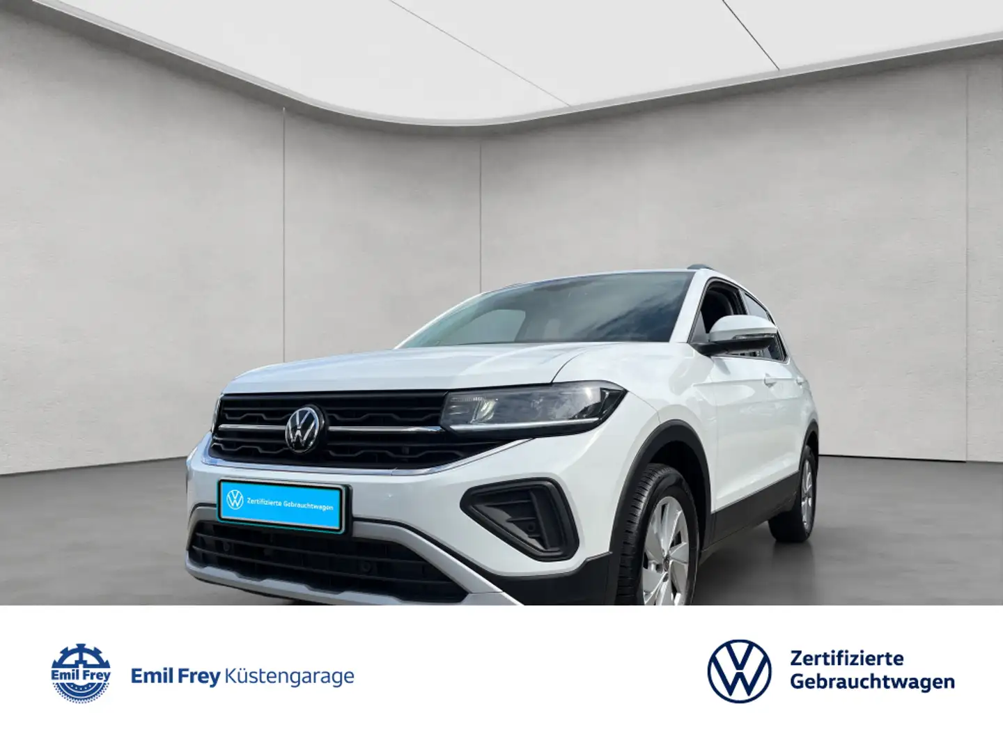 Volkswagen T-Cross 1.0 TSI OPF DSG Life AHK GJR Kamera Weiß - 1