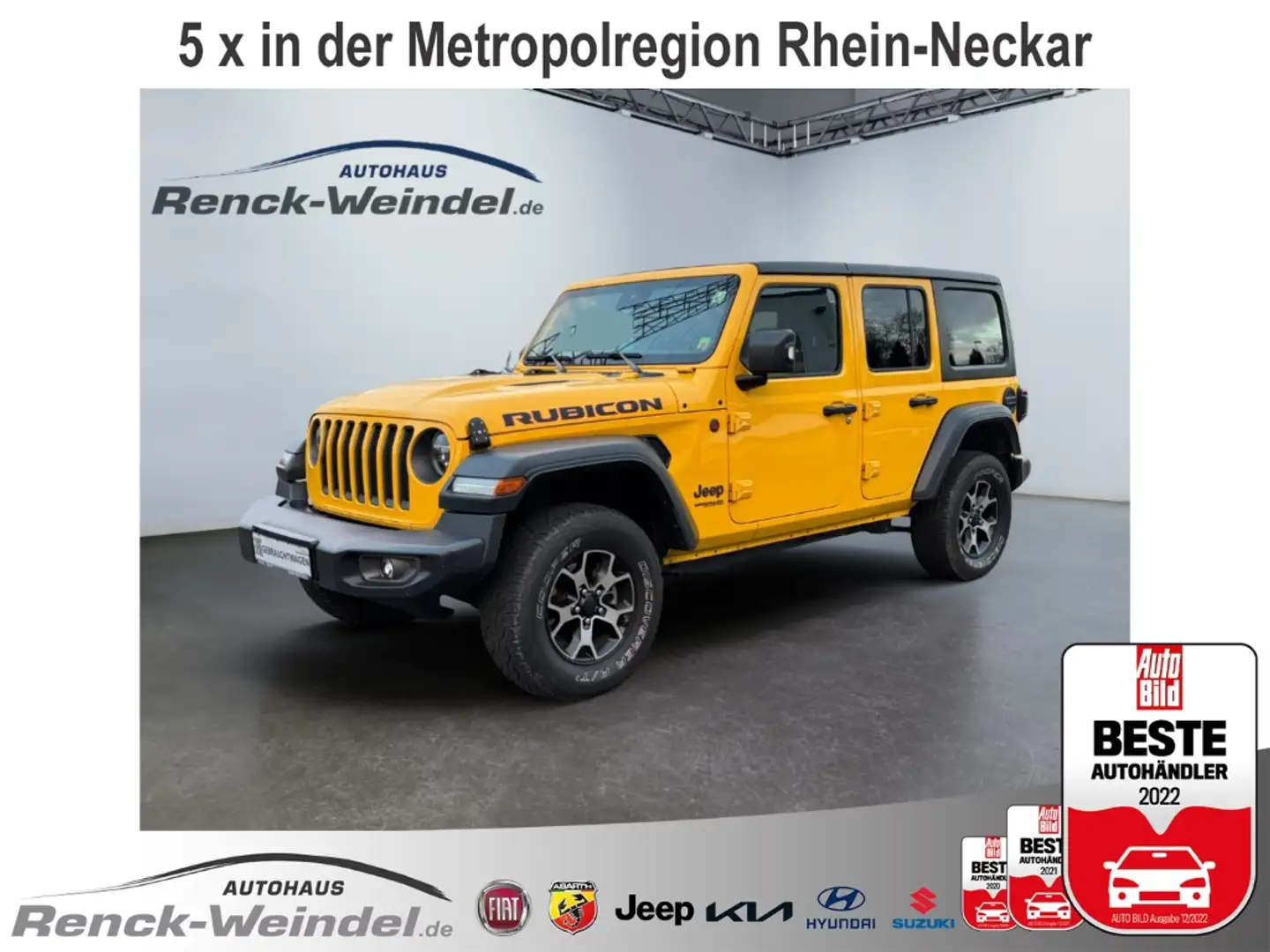 Jeep Wrangler Unlimited Rubicon 2.0 T-GDI Hardtop Navi Leder Sou Sarı - 1