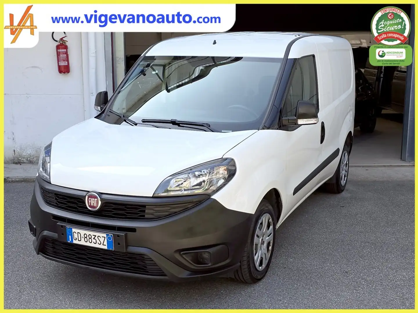 Fiat Doblo Doblo 1.3 mjt PC-TN Cargo E6D-D Temp- Evap -Isc Bianco - 1