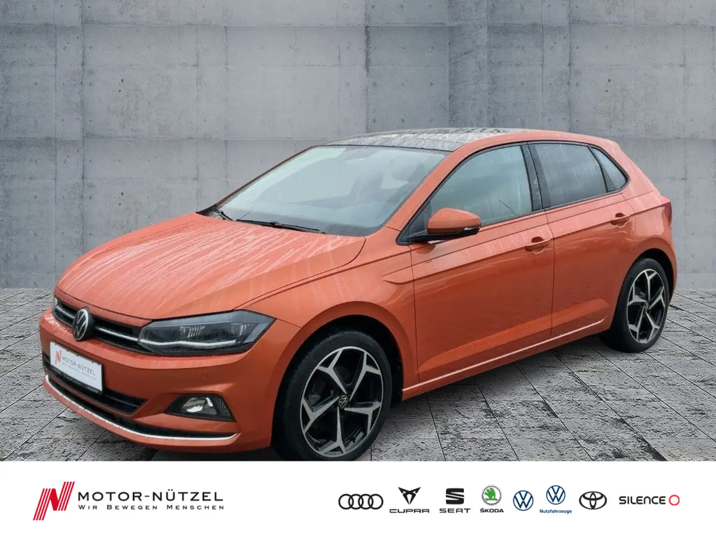 Volkswagen Polo 1.0 TSI HIGHLINE LED+PANO+DAB+SHZ+2xPDC+17Z Orange - 1