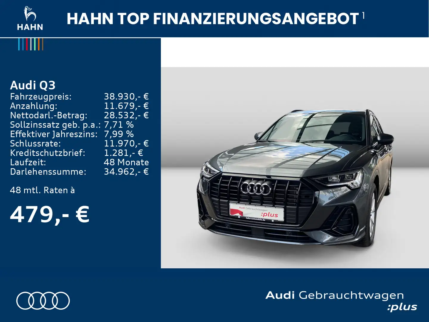 Audi Q3 35TFSI S line S tronic Virtual AHK LED Grau - 2