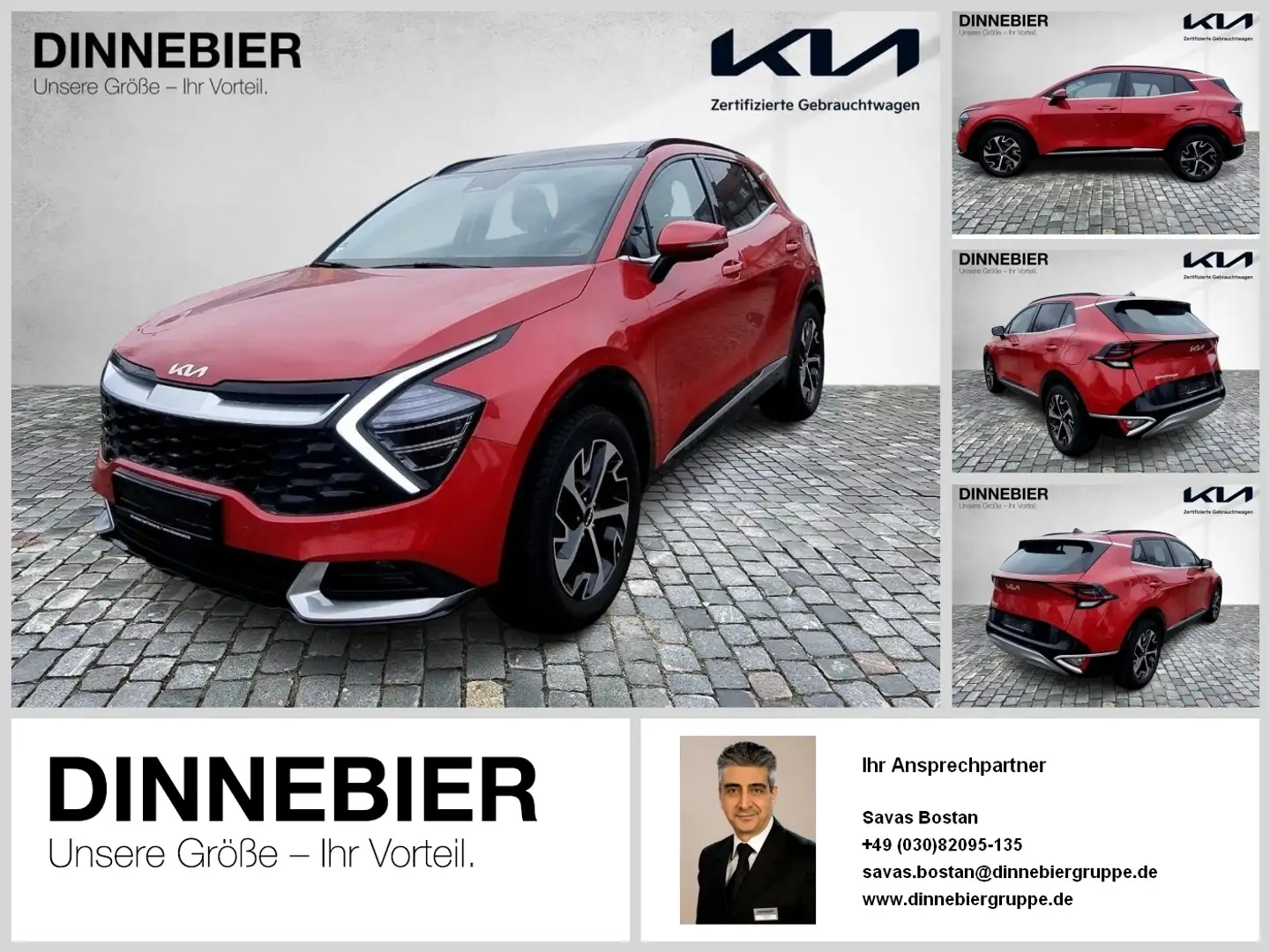 Kia Sportage Spirit 1.6T LED+360°+Glasdach+Navi Rouge - 1