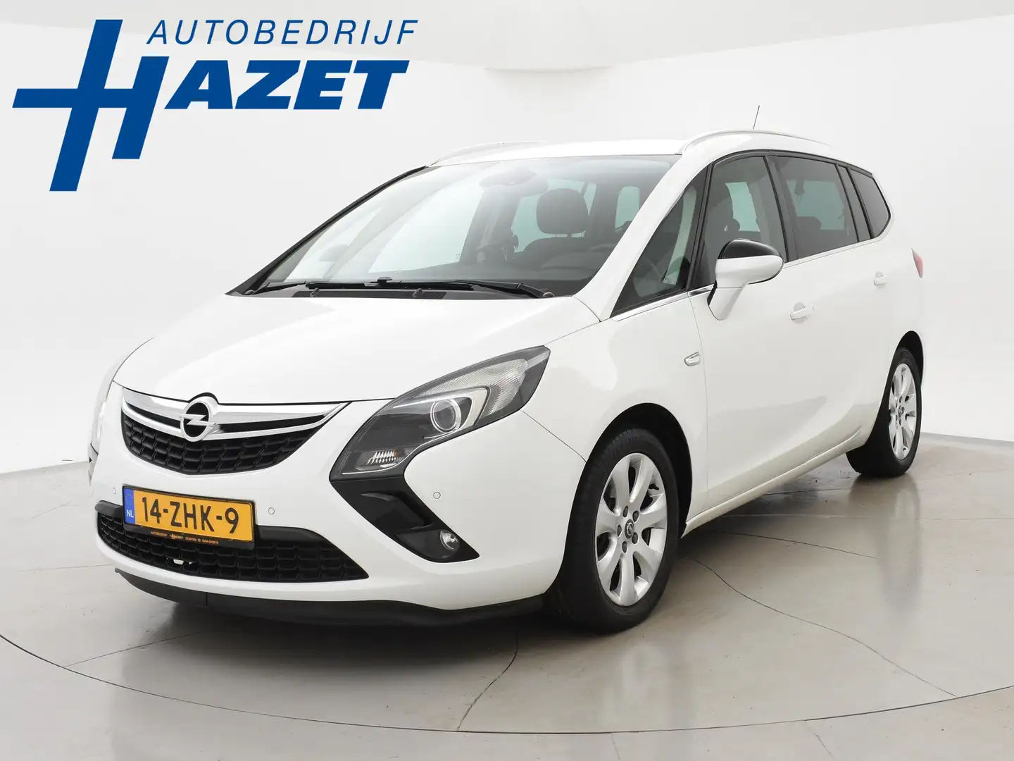 Opel Zafira Tourer 1.4 140 PK COSMO AUT. *82.601 KM!* + XENON / CRUIS Wit - 1