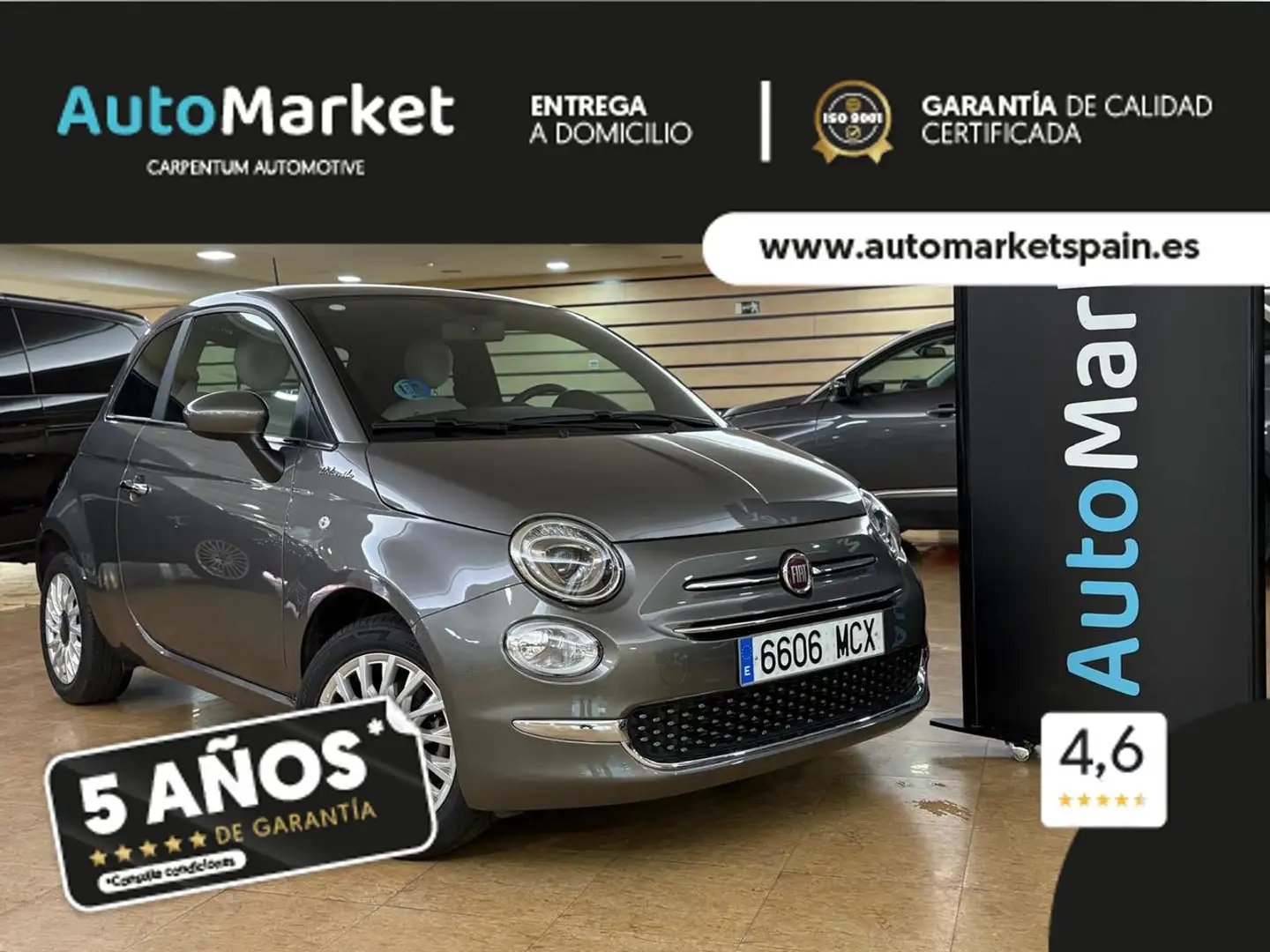 Fiat 500 DOLCEVITA 1.0 HYBRID Gris - 1