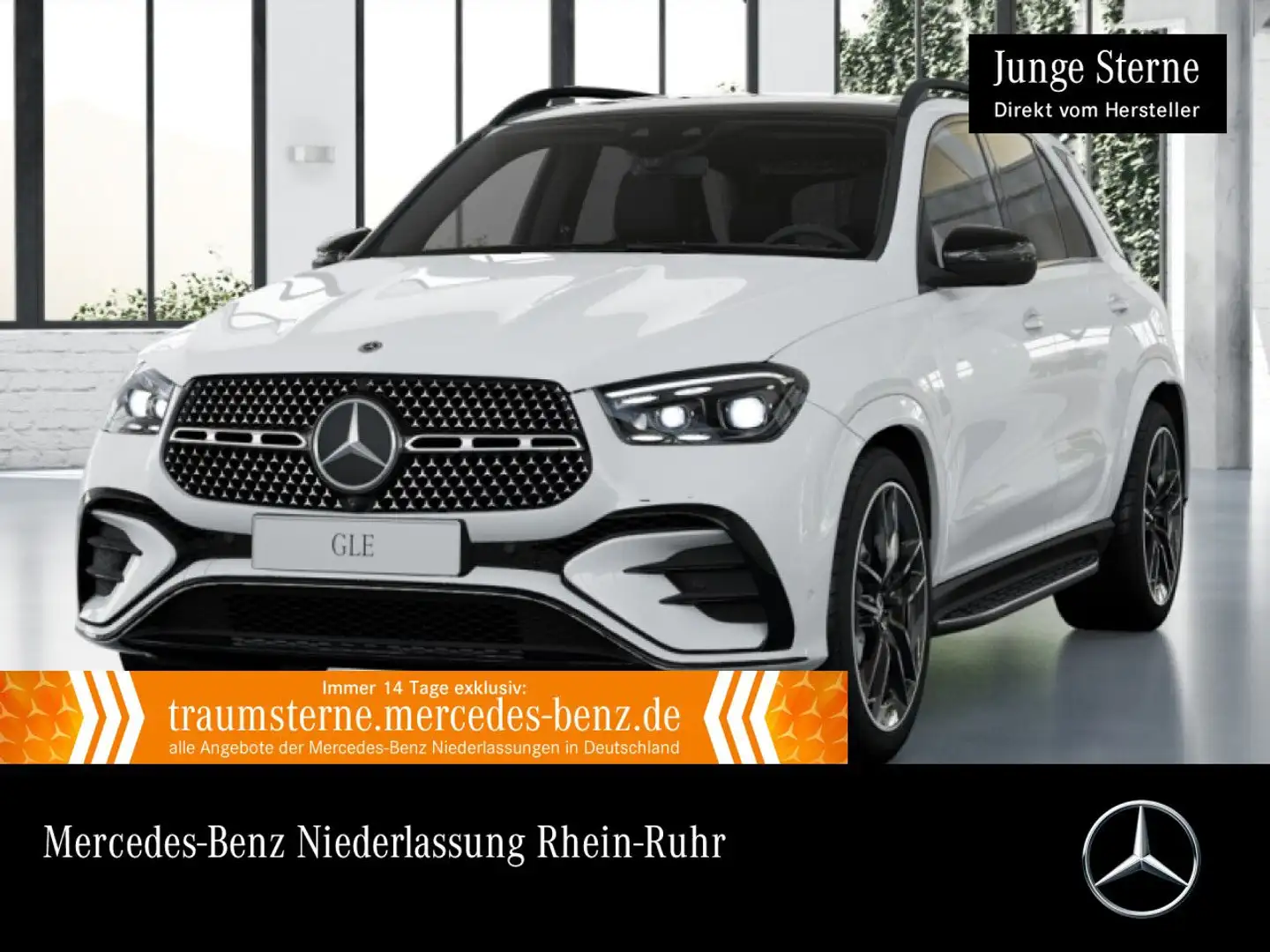 Mercedes-Benz GLE 350 de 4M AMG+NIGHT+PANO+360+AHK+MULTIBEAM+9G Blanc - 1