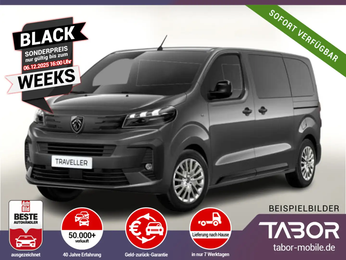 Peugeot Traveller 180 EAT8 Active L2 SHZ 9S PDC Klimaaut Gris - 2