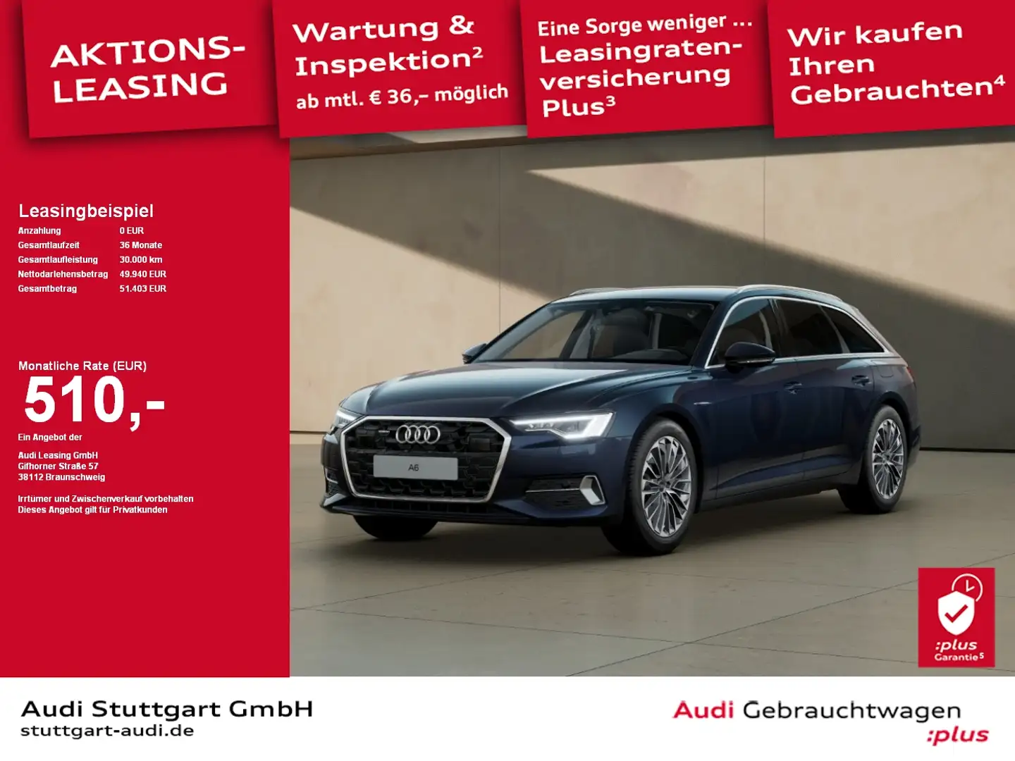 Audi A6 Avant advanced 50 TFSI e quattro S tronic VC Blau - 1