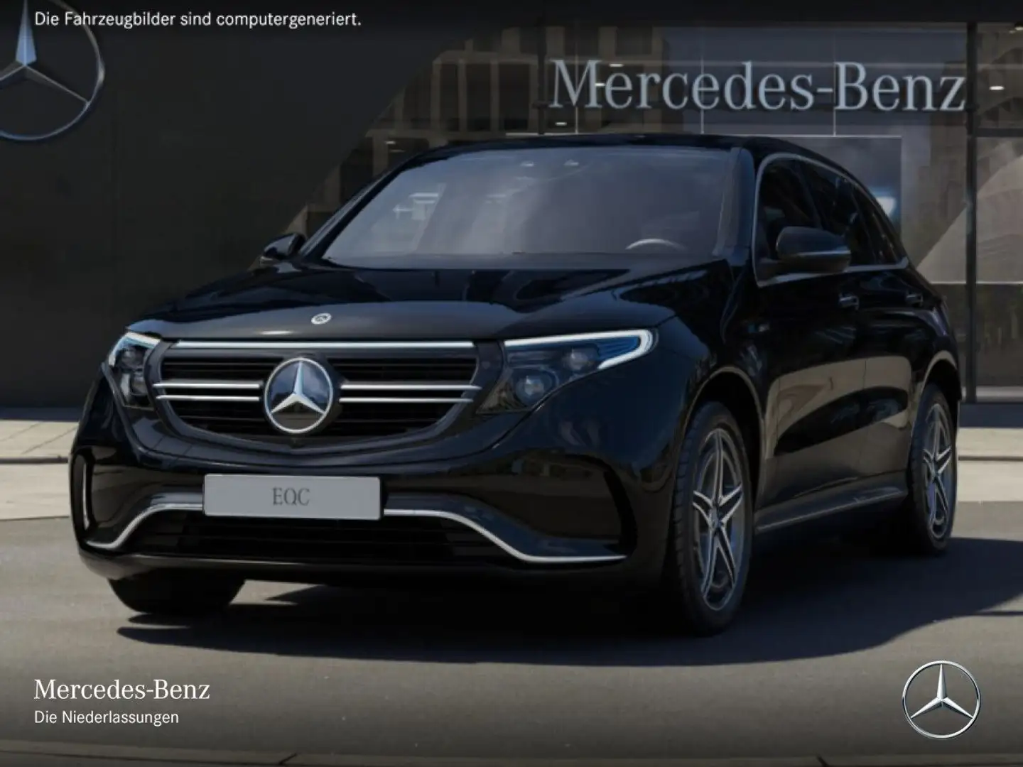 Mercedes-Benz EQC 400 4M AMG+AHK+MULTIBEAM+FAHRASS+KAMERA Schwarz - 2