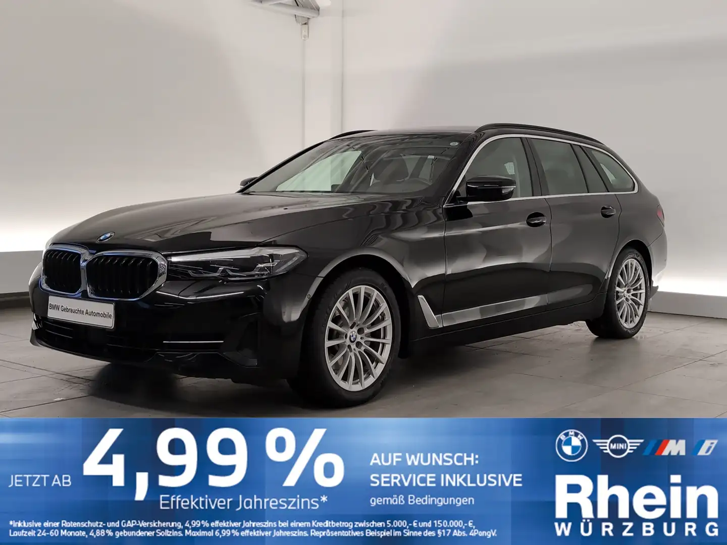 BMW 520 d xDrive Tour Navi/LED/AHK/StandHz/4-Zonen/PA Schwarz - 1
