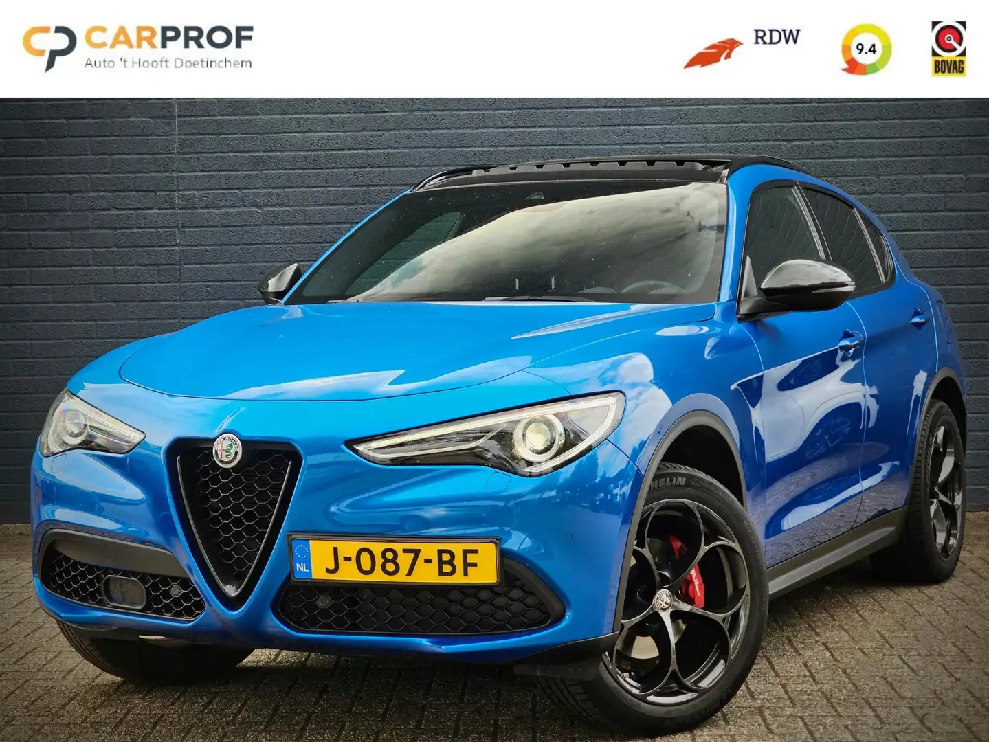 Alfa Romeo Stelvio 2.0 T AWD B-Tech 280 PK / PANO / ADAPT. CRUISE / L Blauw - 1