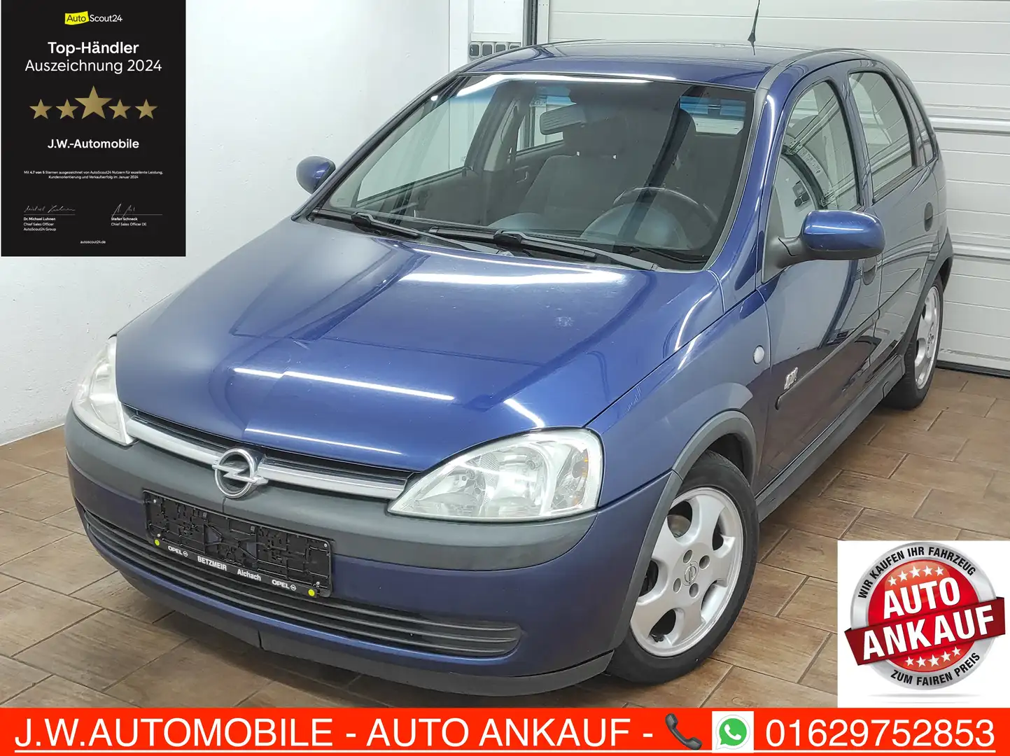 Opel Corsa C 1.2 16V Sport *TÜV NEU* KLIMA RADIO SERVO ABS Blue - 1