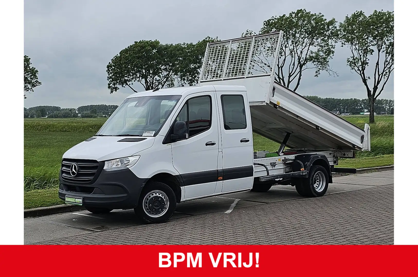 Mercedes-Benz Sprinter 514 L3H2 Dubbele Cabine 3.5T-Trekhaak Kipper Airco Blanc - 1