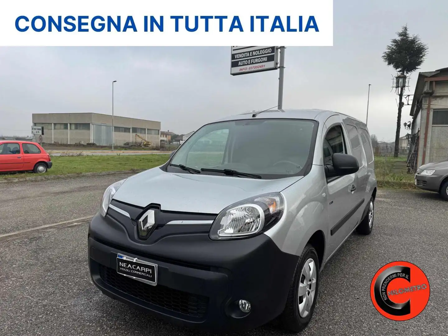 Renault Kangoo Z.E. MAXI 44 KW PASSO LUNGO-SENSORI-BATTERIE PROPRIETA' Argento - 1