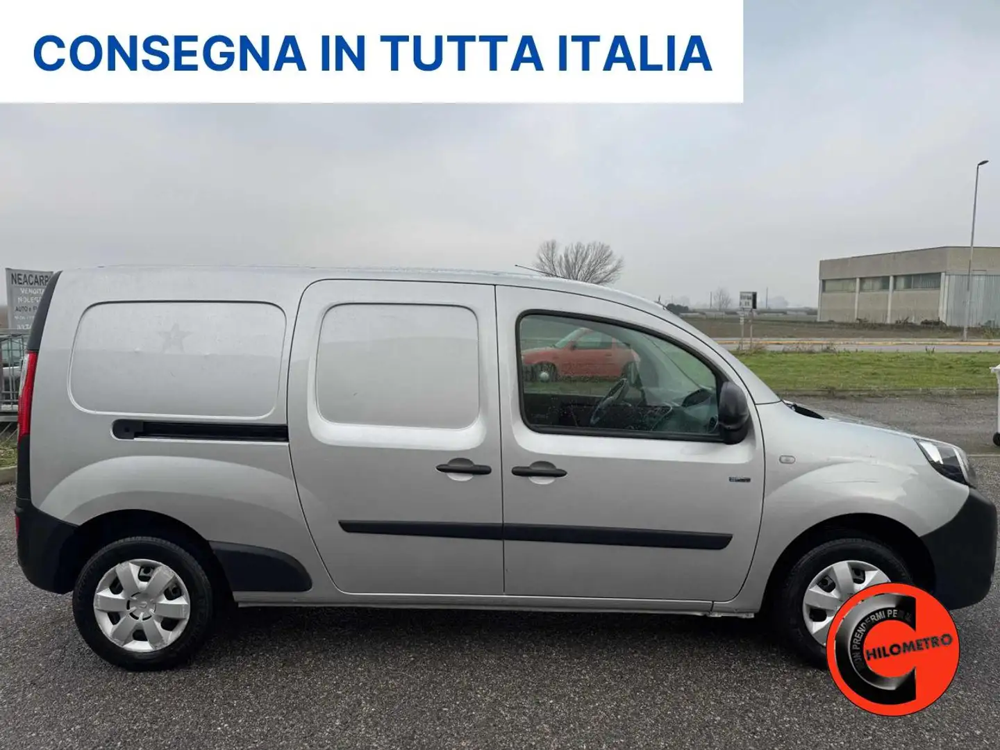 Renault Kangoo Z.E. MAXI 44 KW PASSO LUNGO-SENSORI-BATTERIE PROPRIETA' Argento - 2