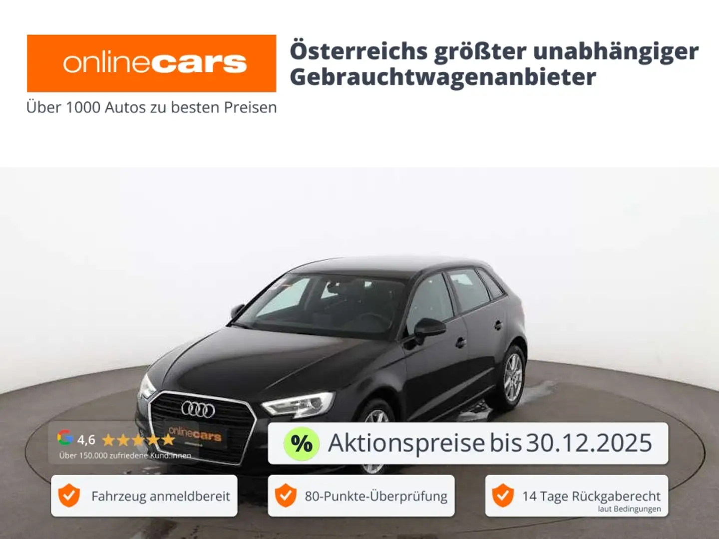 Audi A3 Sportback 30 TFSI XENON SITZHZG TEMP KLIMA PDC Schwarz - 1