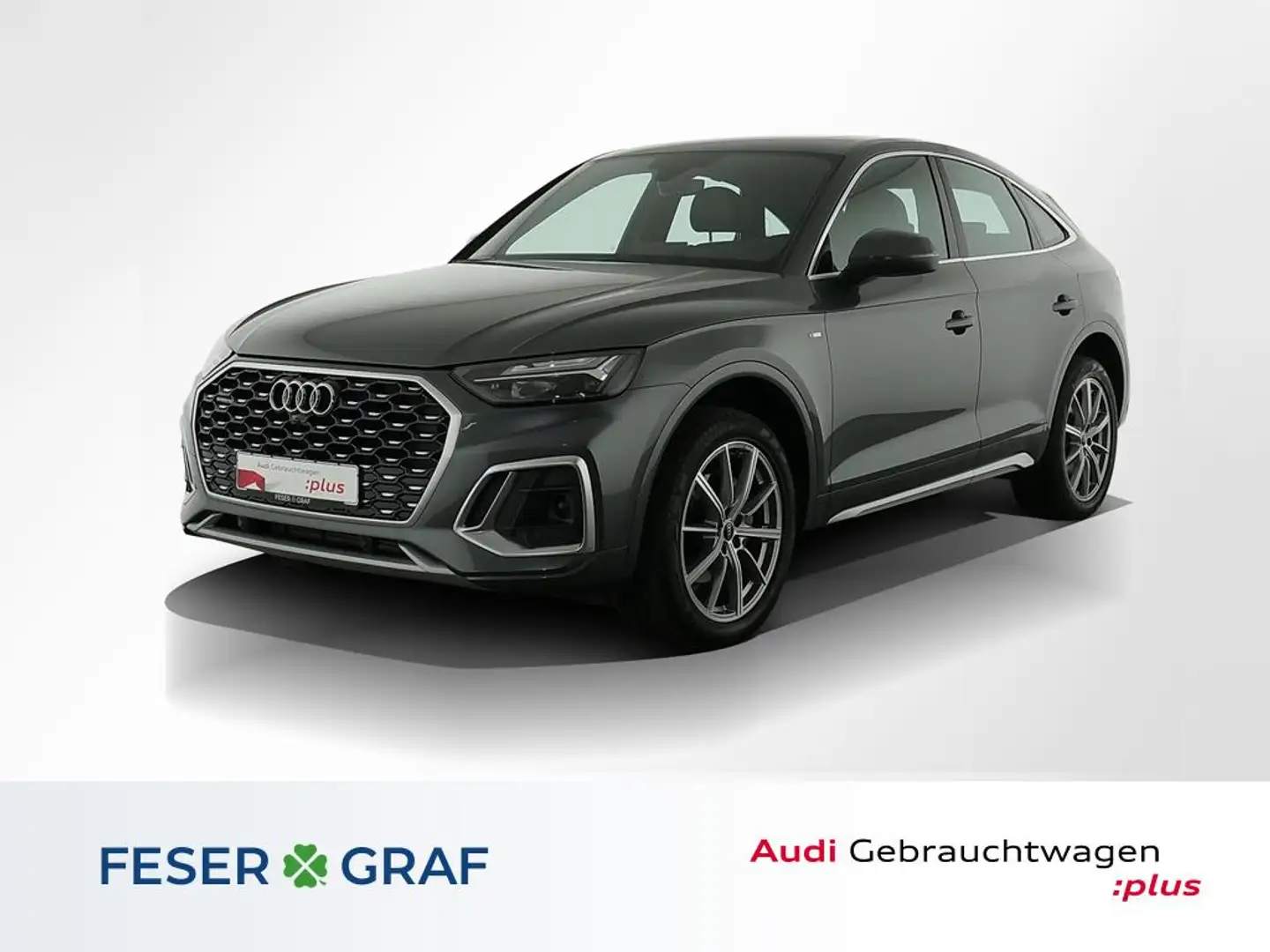 Audi Q5 Sportback 45 TFSI qu S Line Int HUD,Pano,Standhzg, Grau - 1
