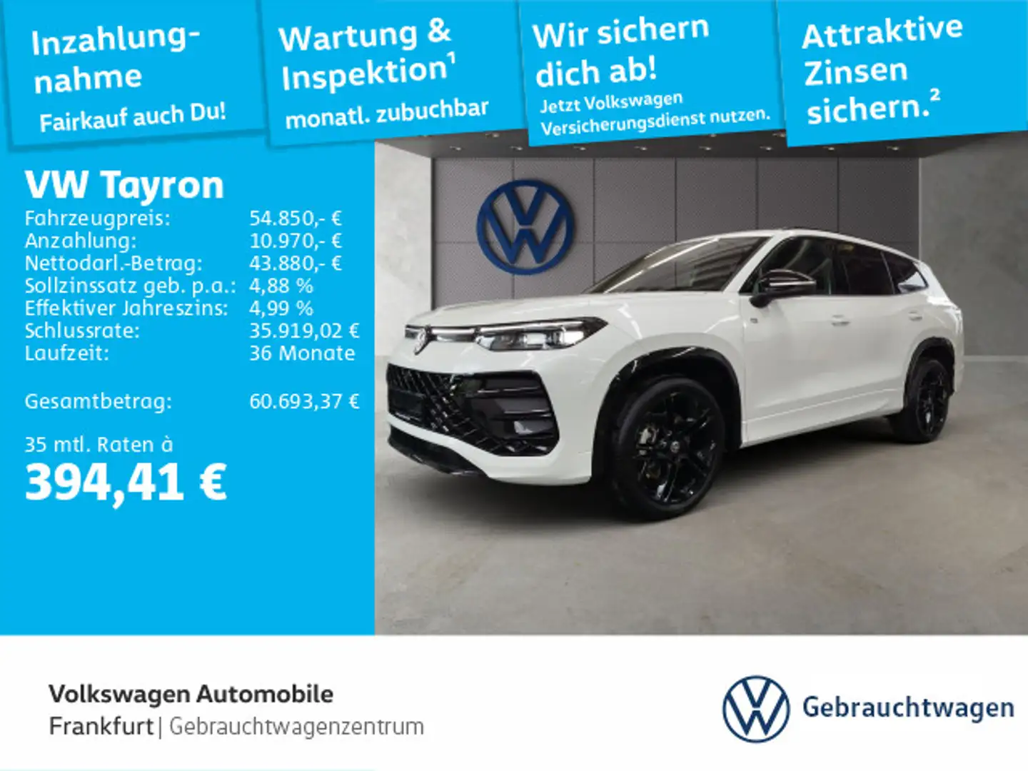 Volkswagen Tayron 2.0 TDI DSG 4 Motion R-Line Navi IQ.Light Weiß - 1