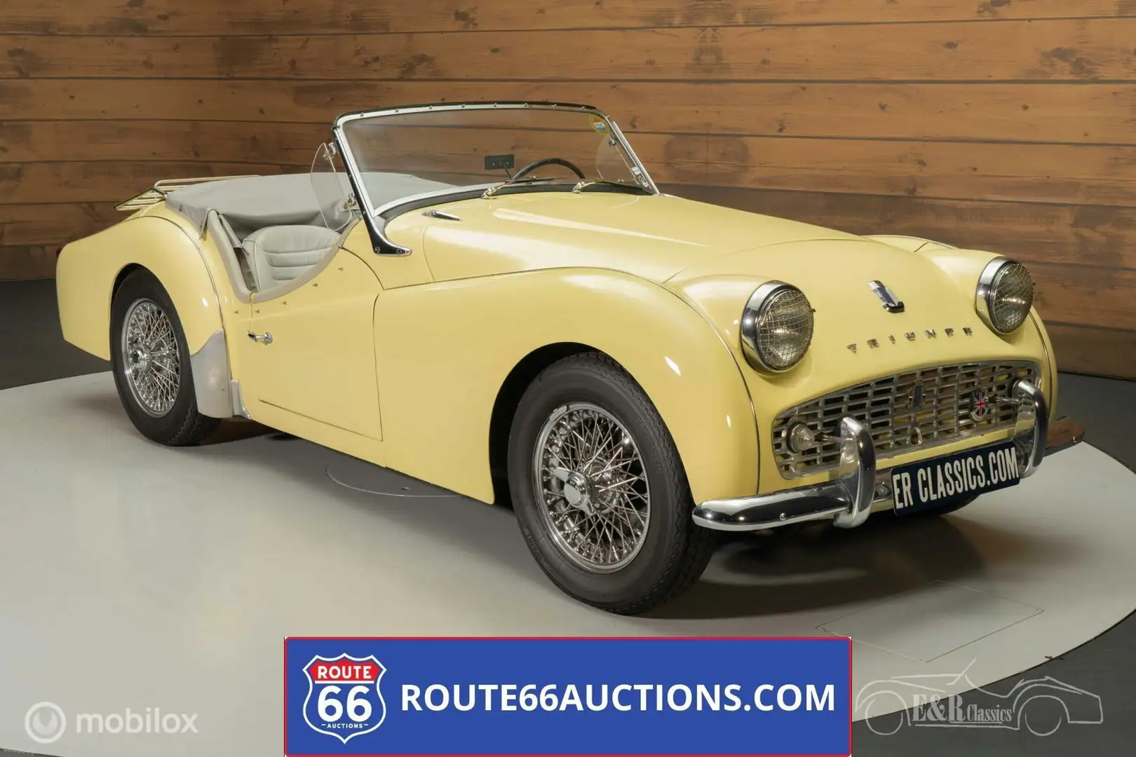 Triumph TR3 Cabriolet 1959 | Route 66 Auctions Giallo - 1