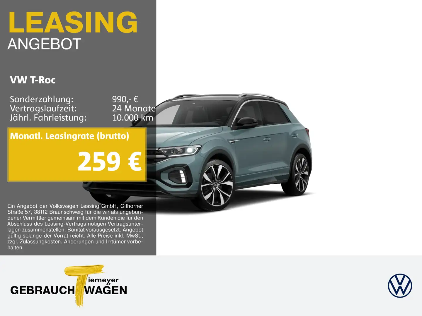 Volkswagen T-Roc 1.5 TSI DSG R-LINE LM19 NAVI KAMERA ACC Blau - 1