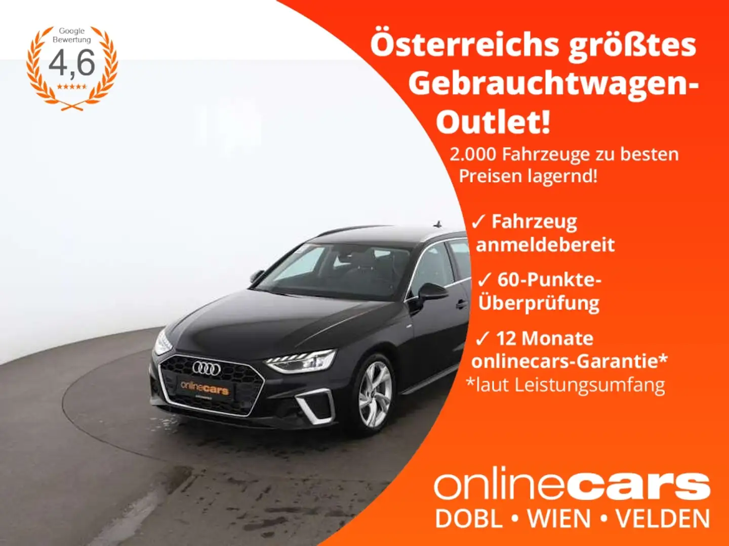 Audi A4 Avant 35 TFSI S-Line Aut LED RADAR NAVI LEDER Noir - 1