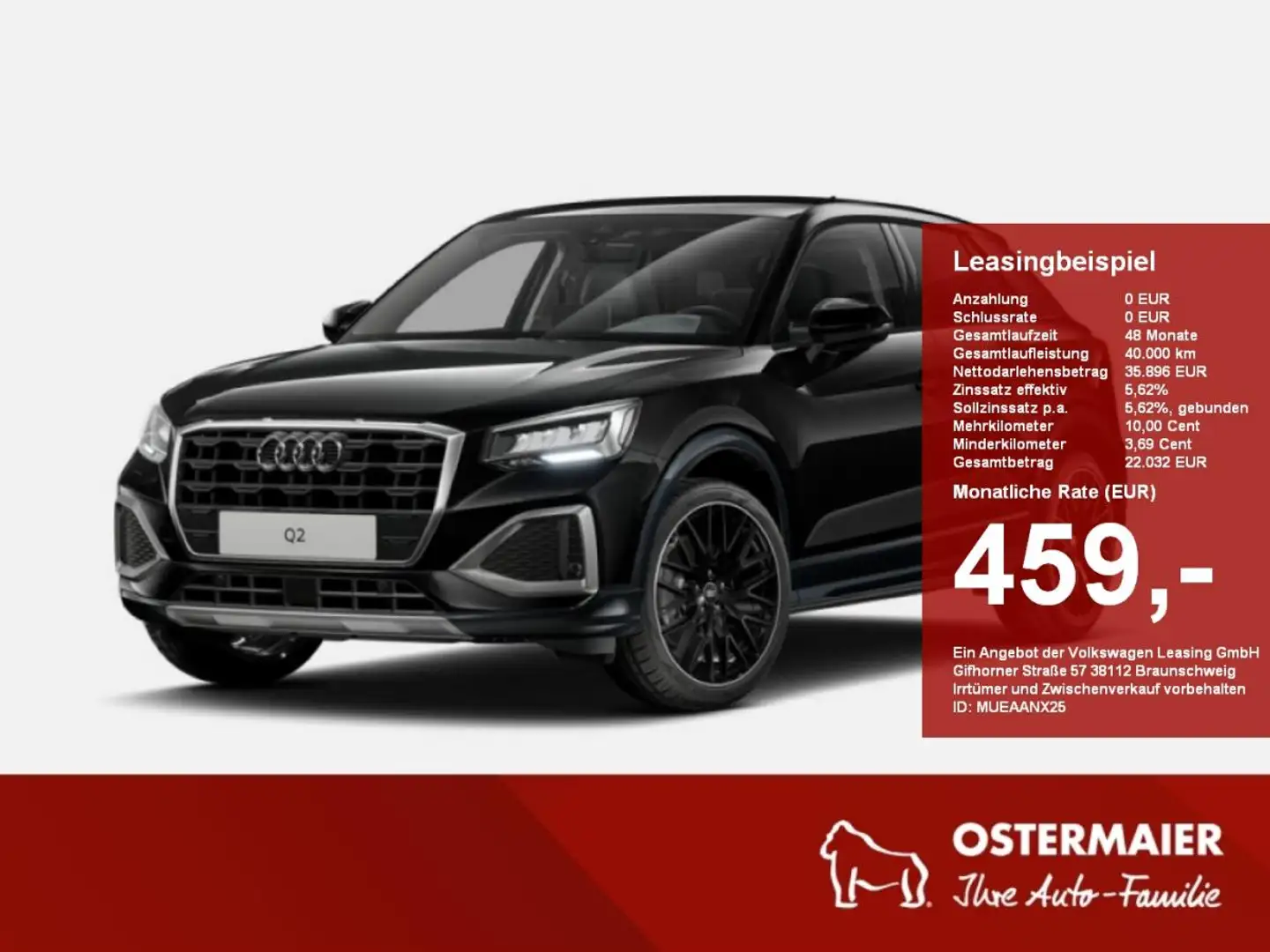 Audi Q2 advanced 30TDI Schaltgetriebe PDC,GRA,KLIMA,19ALU Schwarz - 1
