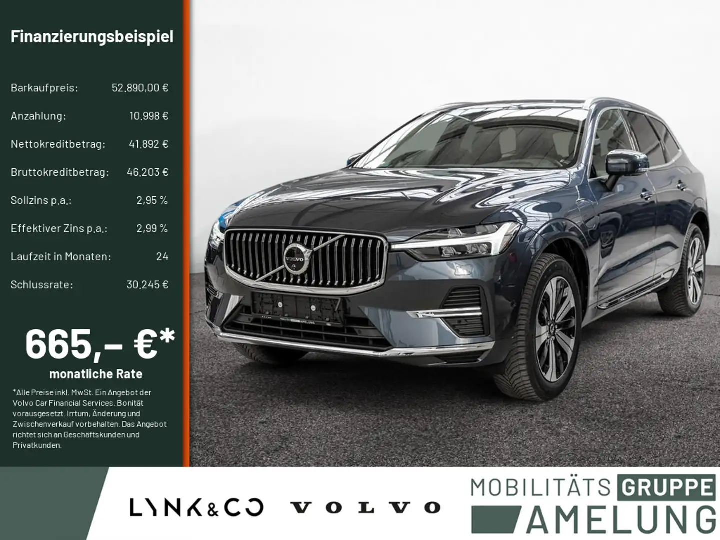 Volvo XC60 2.0 Plus Bright Recharge Plug-In Hybrid AWD Blau - 1