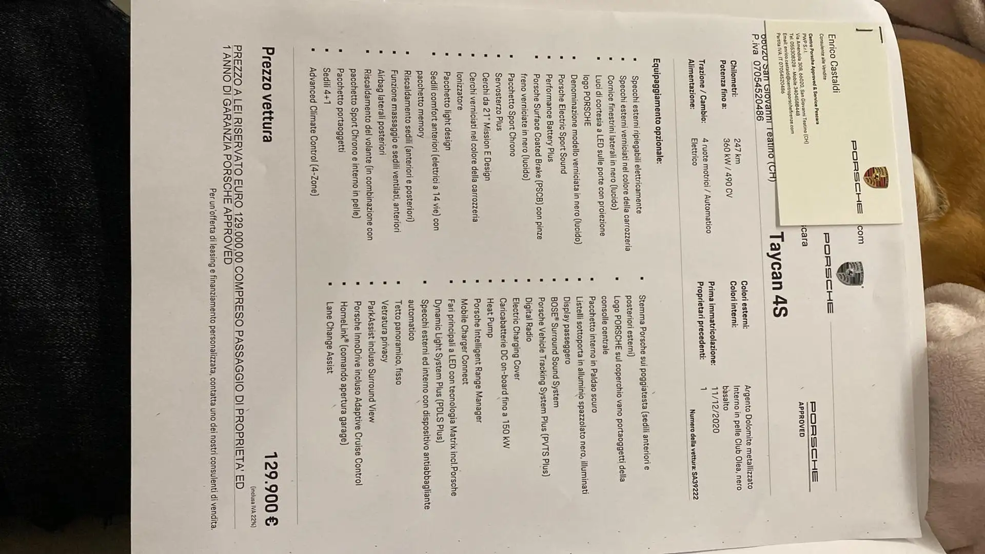 Porsche Taycan 4S Performance Battery Plus 5p.ti Grigio - 1