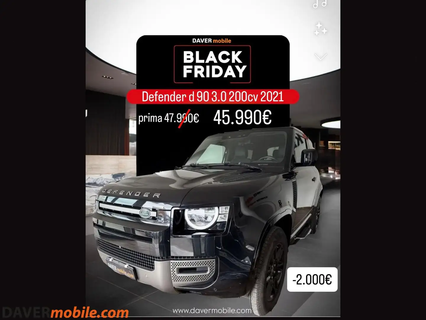 Land Rover Defender 90 3.0D I6 200 CV AWD Auto X-Dynamic S Zwart - 1