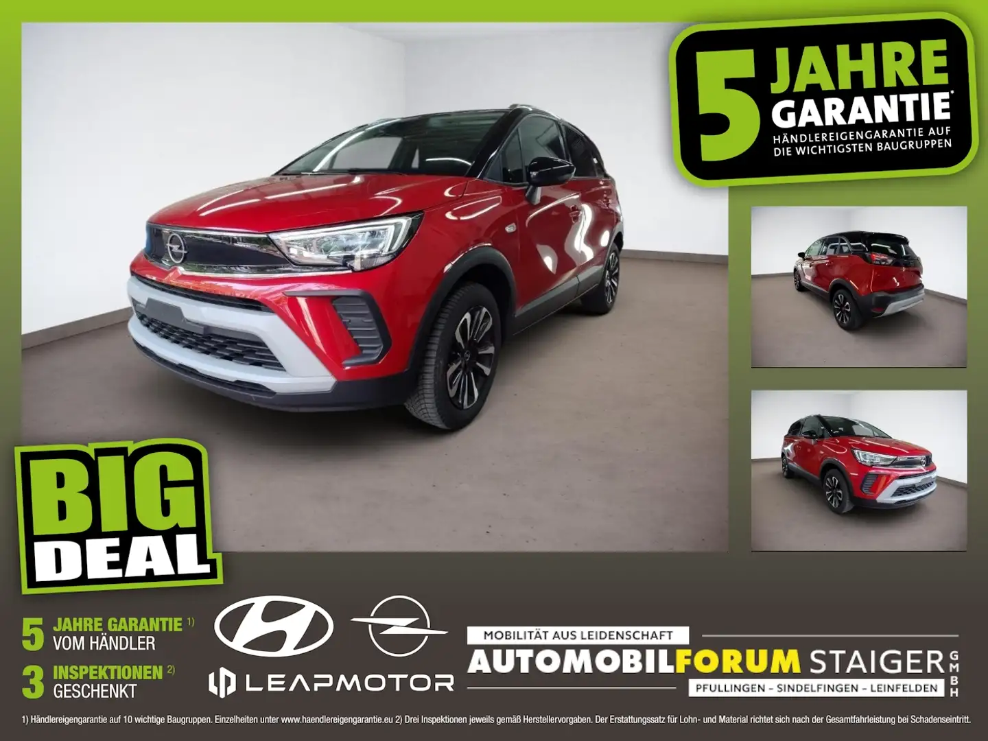 Opel Crossland 1.2 Turbo Elegance FLA Pano SpurH LM Rouge - 1