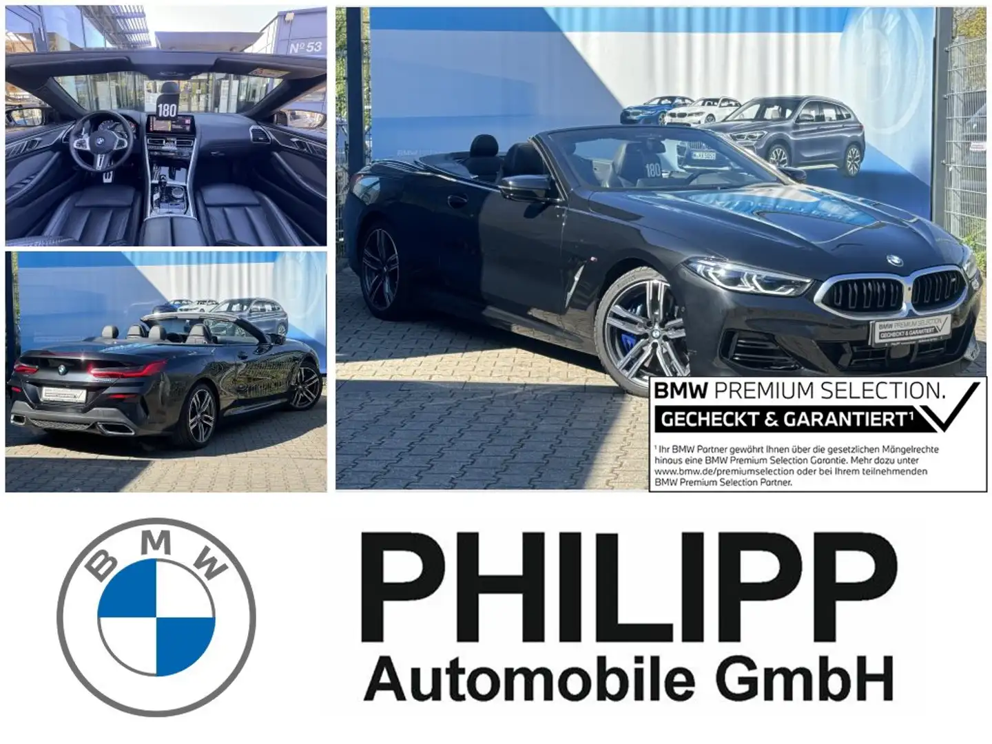 BMW M850 i xDrive Cabrio LASER Sitzklima DA-Prof PA+ h&k Černá - 1