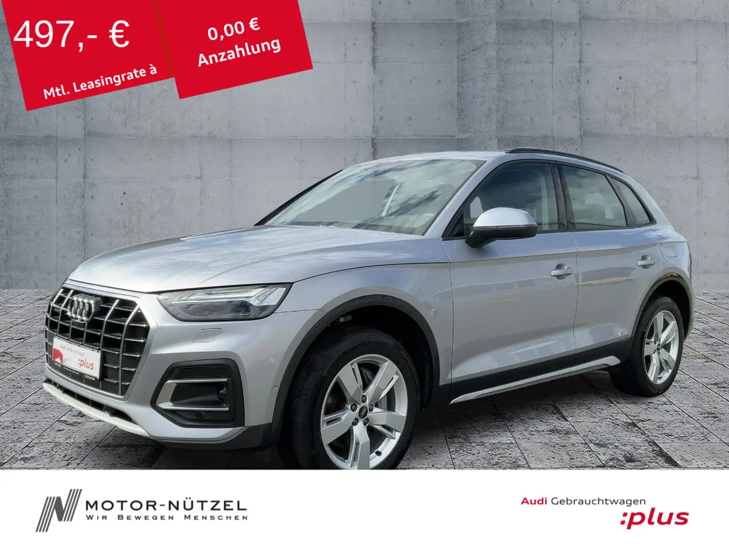 Audi Q5 50 TFSI e QU ADVANCED LED+NAVI+PDC+GRA+AHK+19 Silber - 1