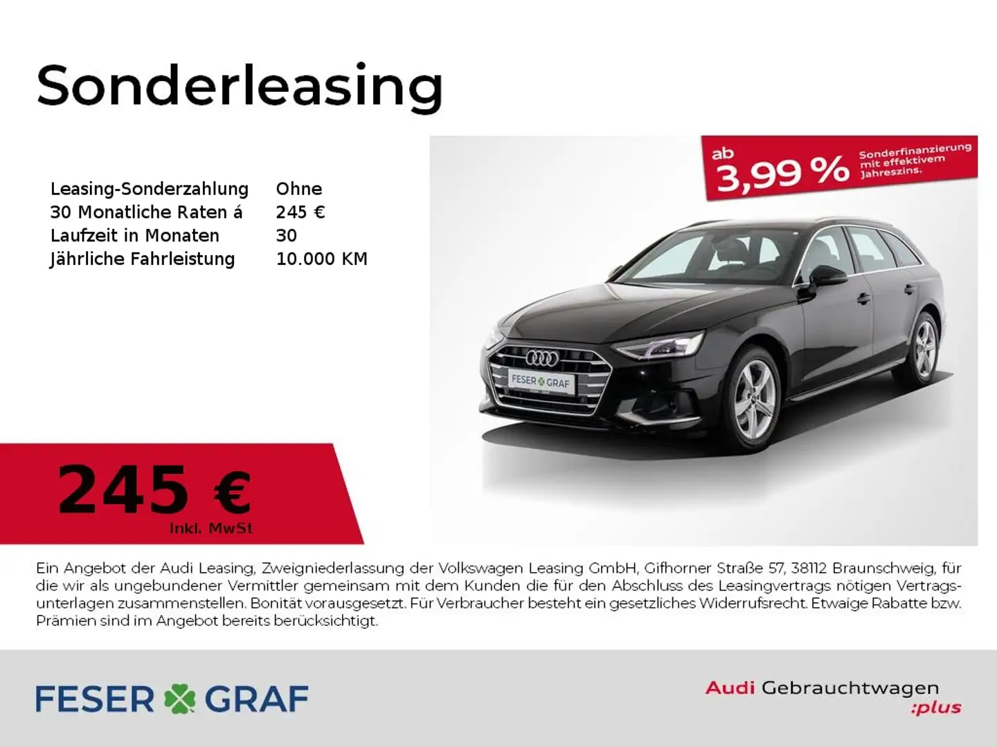 Audi A4 Avant Advanced 35 TDI S tronic Vir.Cockpit Negro - 1