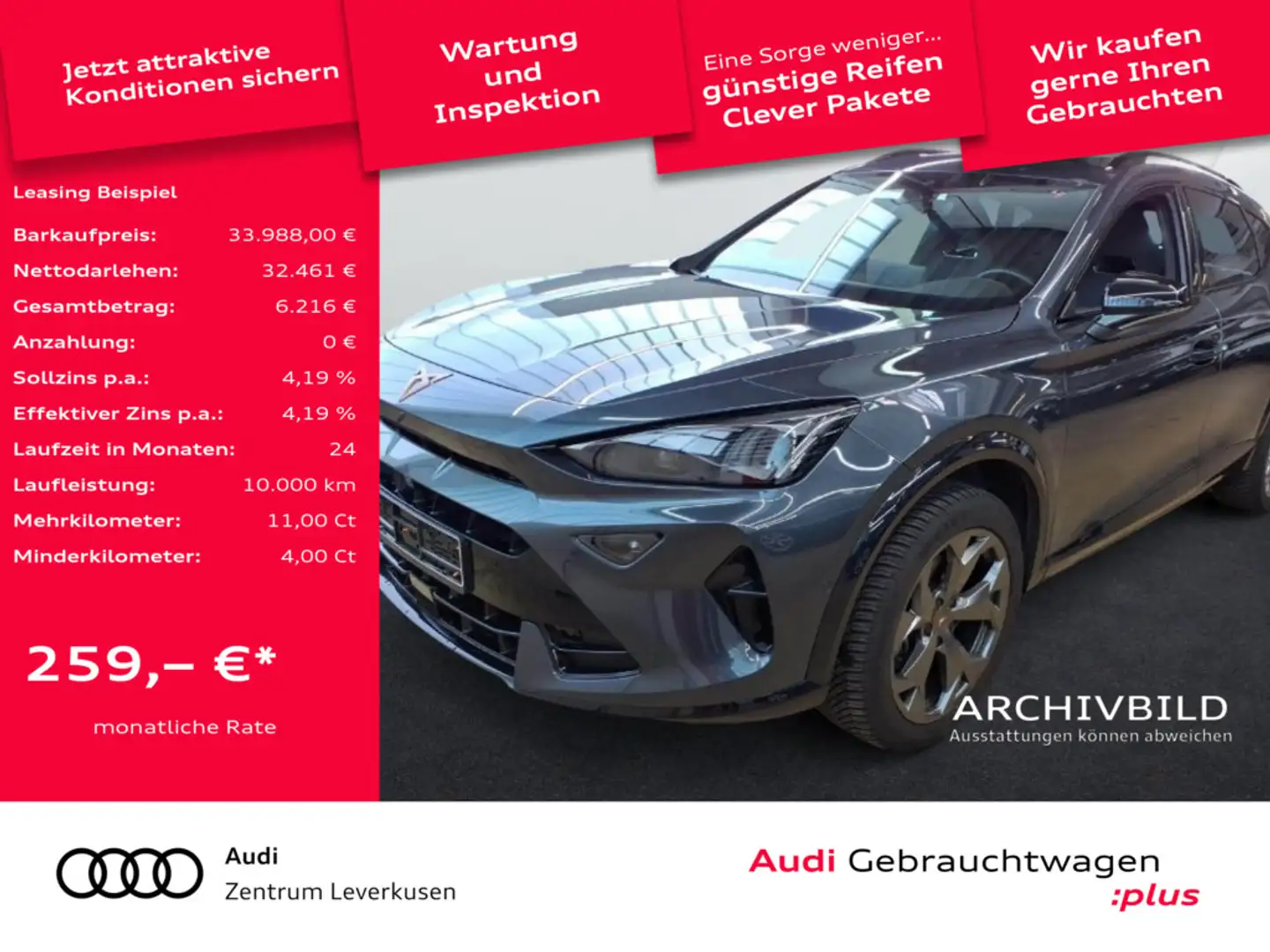 CUPRA Formentor DSG NAVI VIRT KAM 360° LEDER MEMORY Grau - 1